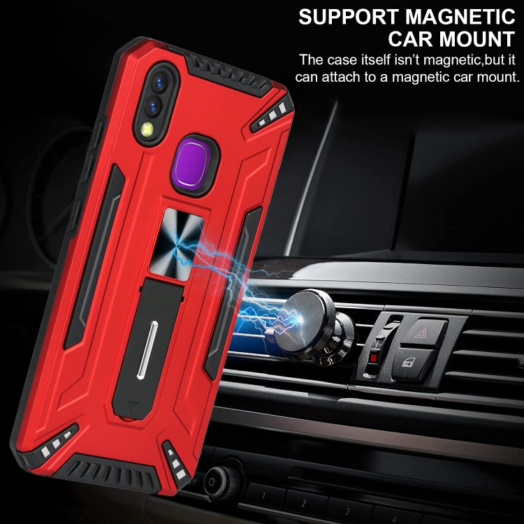 For vivo Y95 War-god Armor TPU + PC Shockproof Magnetic Protective Case with Folding Holder