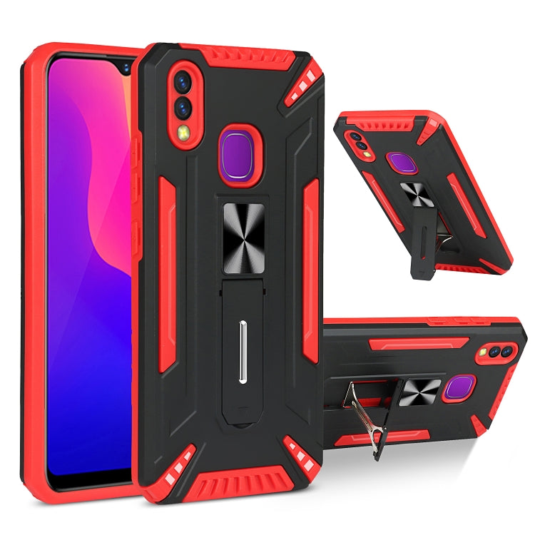 For vivo Y95 War-god Armor TPU + PC Shockproof Magnetic Protective Case with Folding Holder