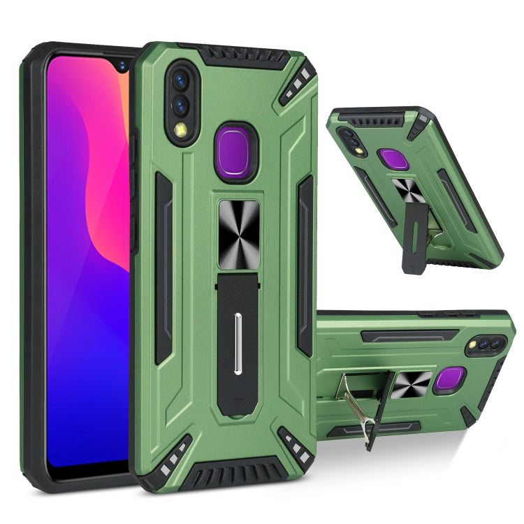For vivo Y95 War-god Armor TPU + PC Shockproof Magnetic Protective Case with Folding Holder