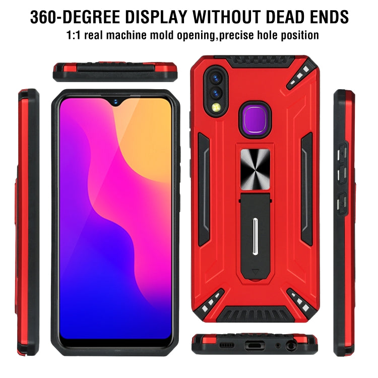 For vivo Y95 War-god Armor TPU + PC Shockproof Magnetic Protective Case with Folding Holder