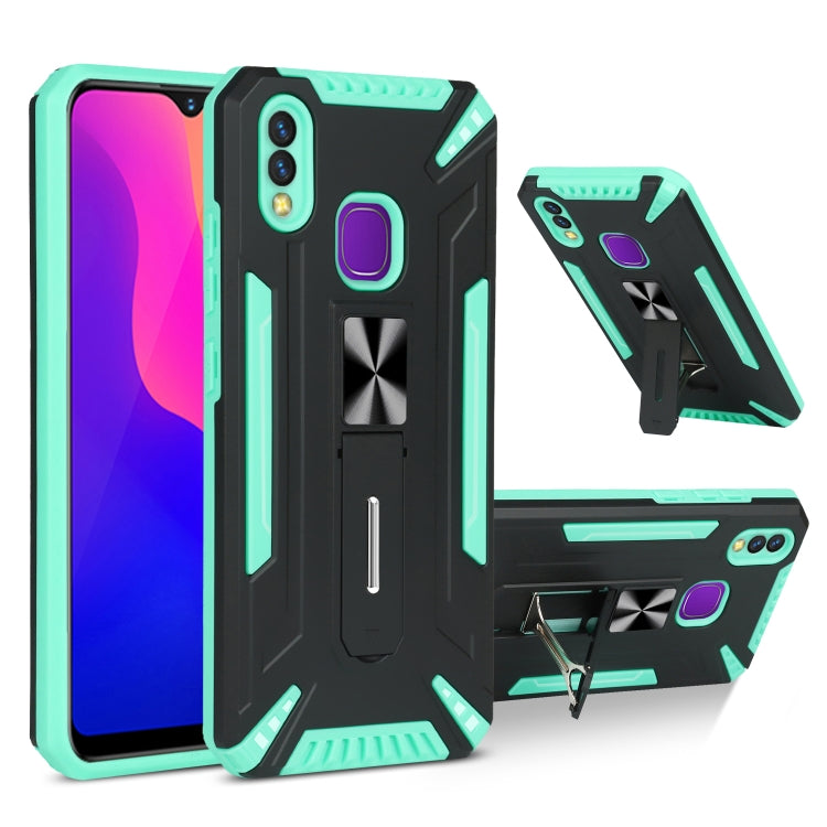 For vivo Y95 War-god Armor TPU + PC Shockproof Magnetic Protective Case with Folding Holder