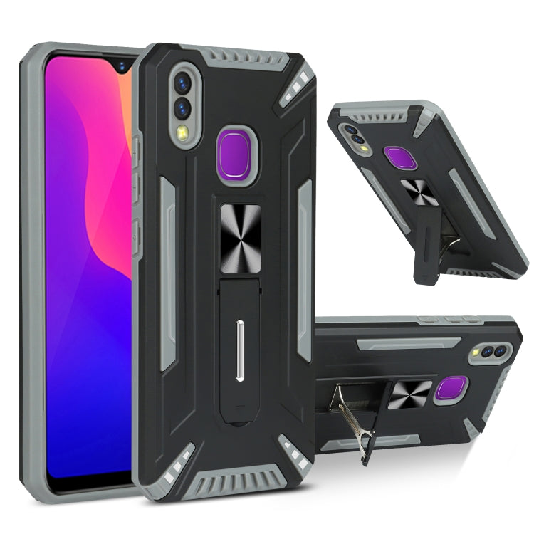 For vivo Y95 War-god Armor TPU + PC Shockproof Magnetic Protective Case with Folding Holder