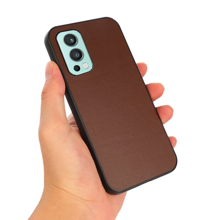 For OnePlus Nord 2 5G Lambskin Texture Protective Case