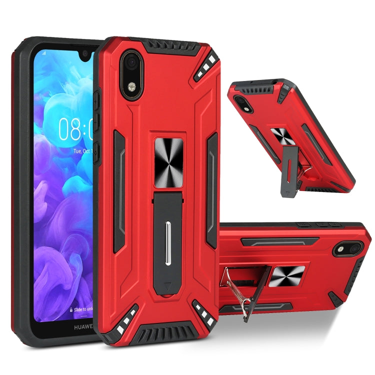 For Huawei Y5 2019 War-god Armor TPU + PC Shockproof Magnetic Protective Case with Folding Holder