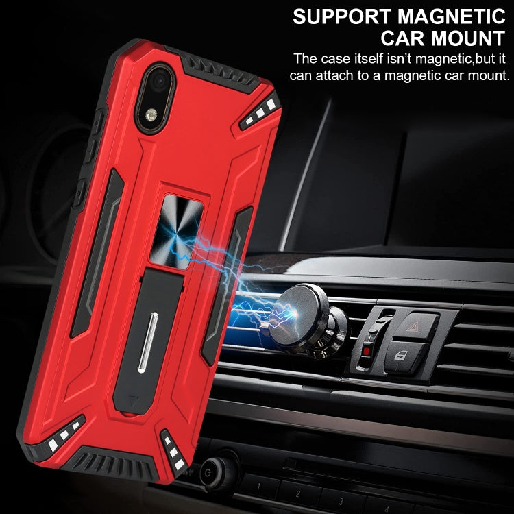 For Huawei Y5 2019 War-god Armor TPU + PC Shockproof Magnetic Protective Case with Folding Holder