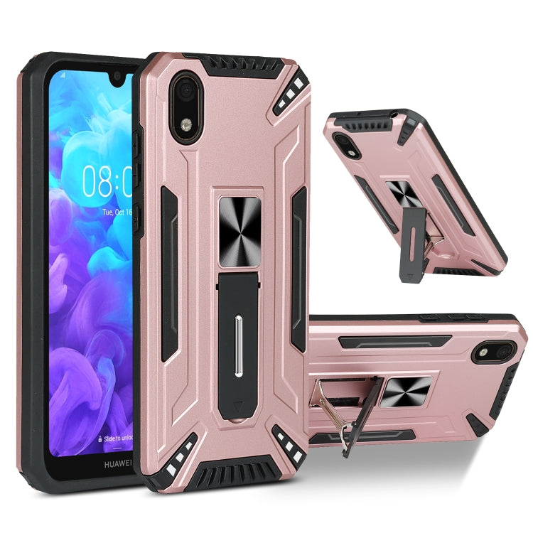 For Huawei Y5 2019 War-god Armor TPU + PC Shockproof Magnetic Protective Case with Folding Holder