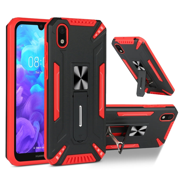 For Huawei Y5 2019 War-god Armor TPU + PC Shockproof Magnetic Protective Case with Folding Holder
