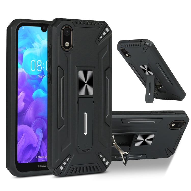 For Huawei Y5 2019 War-god Armor TPU + PC Shockproof Magnetic Protective Case with Folding Holder