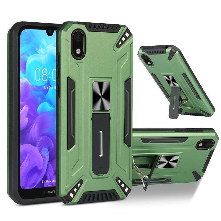 For Huawei Y5 2019 War-god Armor TPU + PC Shockproof Magnetic Protective Case with Folding Holder