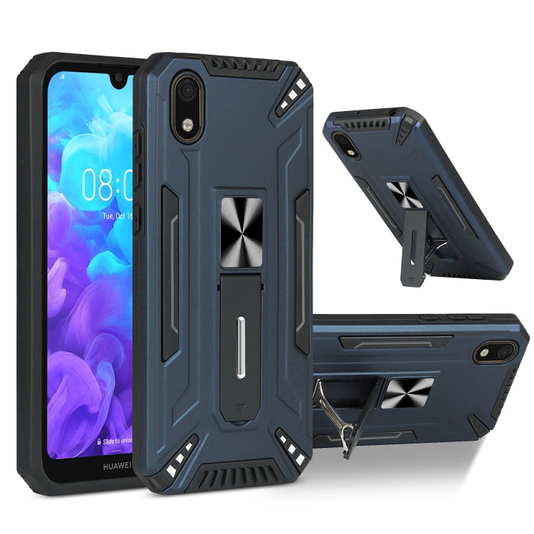 For Huawei Y5 2019 War-god Armor TPU + PC Shockproof Magnetic Protective Case with Folding Holder
