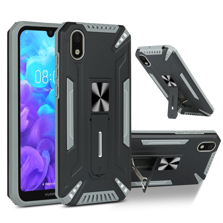 For Huawei Y5 2019 War-god Armor TPU + PC Shockproof Magnetic Protective Case with Folding Holder