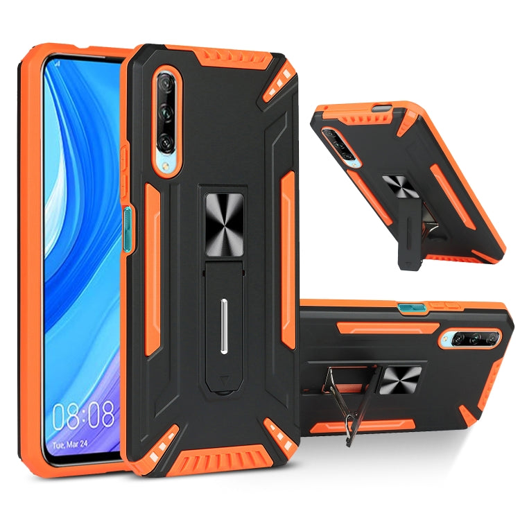 For Huawei Y9s War-god Armor TPU + PC Shockproof Magnetic Protective Case with Folding Holder