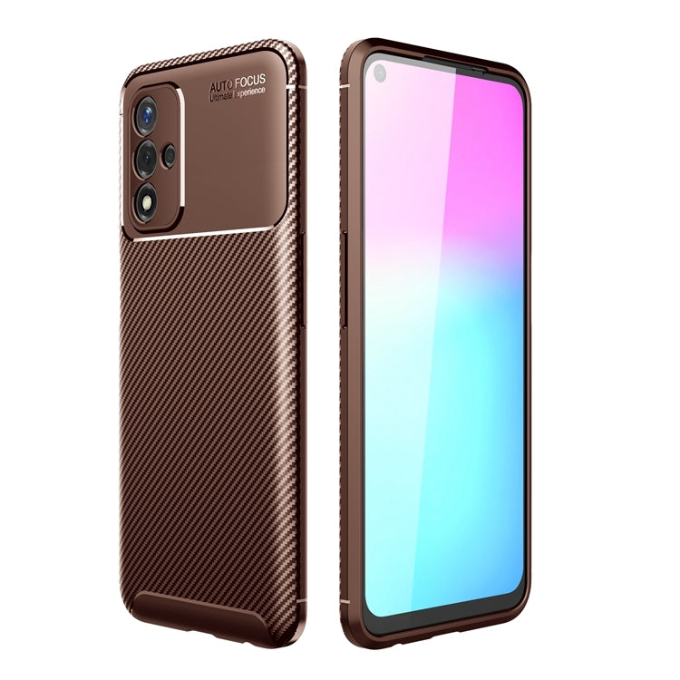 For OPPO A93s 5G Carbon Fiber Texture Shockproof TPU Case