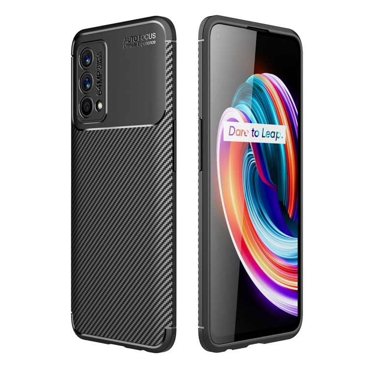 For OPPO Realme Q3 Pro 5G Carnival Version Carbon Fiber Texture Shockproof TPU Case