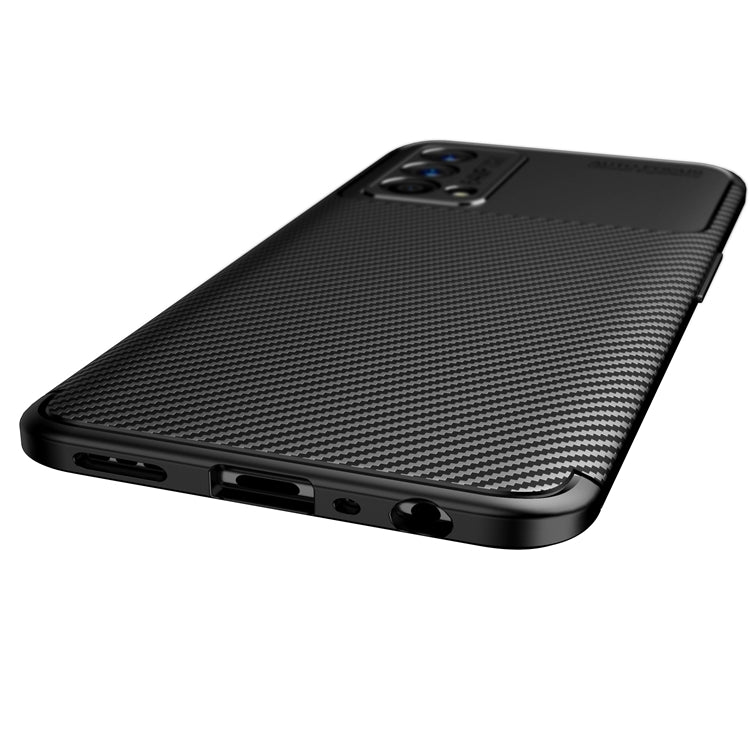 For OPPO Realme Q3 Pro 5G Carnival Version Carbon Fiber Texture Shockproof TPU Case