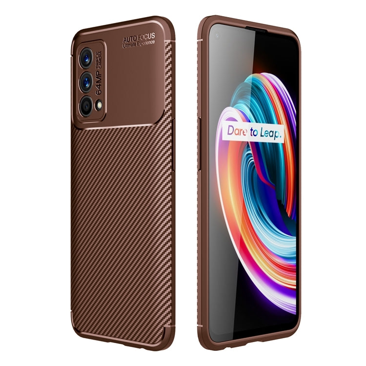 For OPPO Realme Q3 Pro 5G Carnival Version Carbon Fiber Texture Shockproof TPU Case