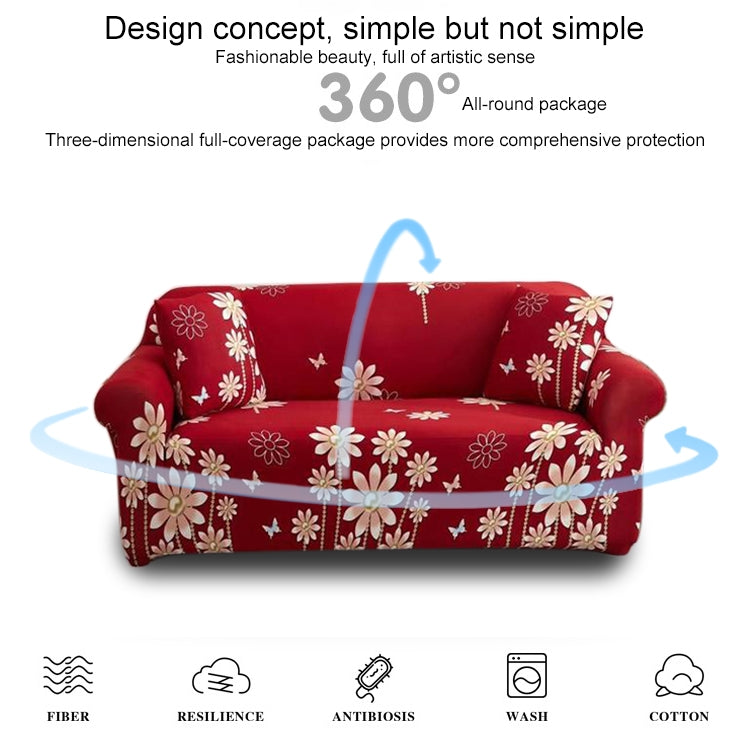 Double Seat Living Room Four Seasons Elastic Full Coverage Non-slip Sofa Cover, Size: 145 x 185cm