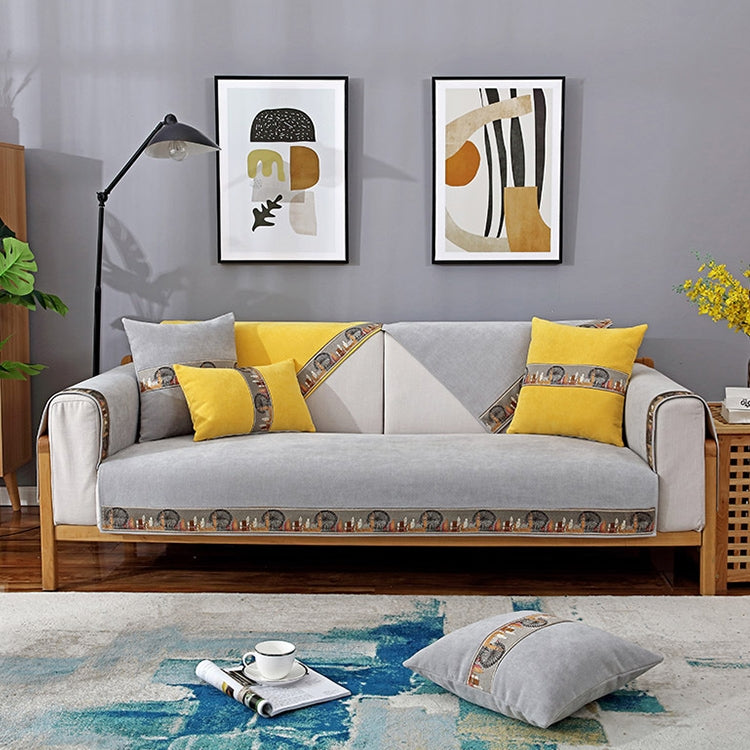 Windmill Pattern Four Seasons Universal Simple Modern Chenille Sofa Cover, Size:70x210cm