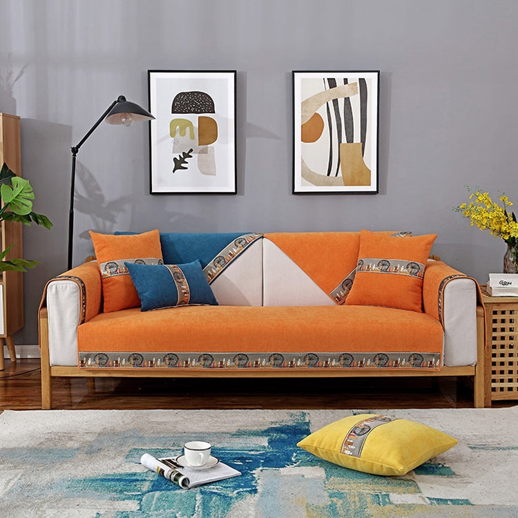 Windmill Pattern Four Seasons Universal Simple Modern Chenille Sofa Cover, Size:90x210cm