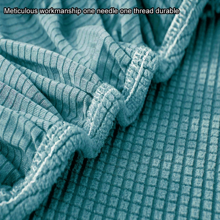 Double Seat Corn Grain Knitted Fabric Elastic Thickened Full Coverage Sofa Cover, Color:Lake Blue