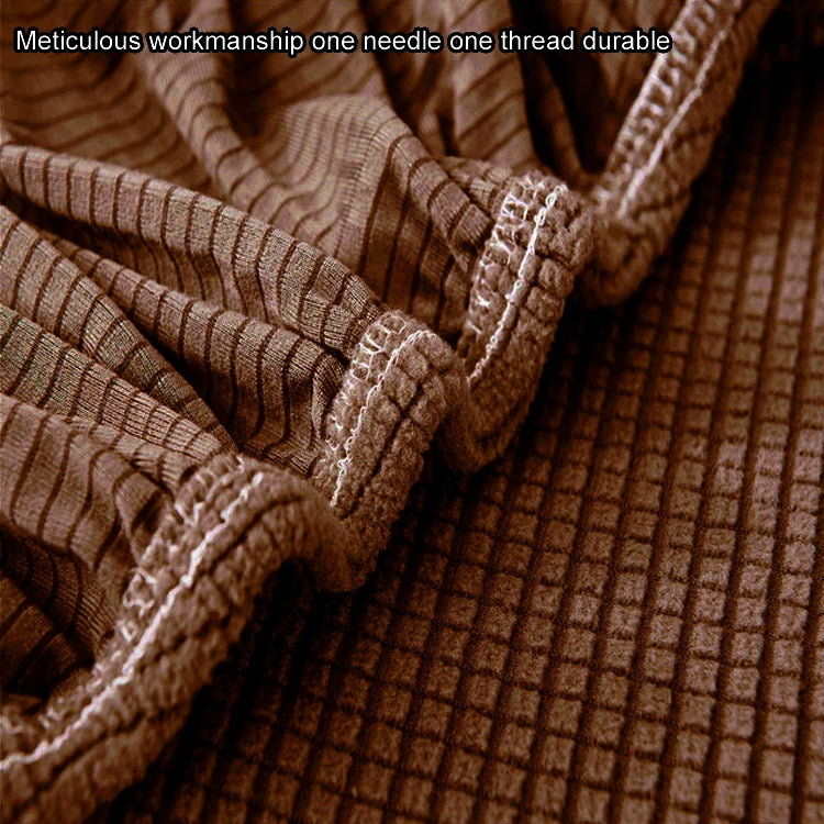 Double Seat Corn Grain Knitted Fabric Elastic Thickened Full Coverage Sofa Cover, Color:Palm Yellow