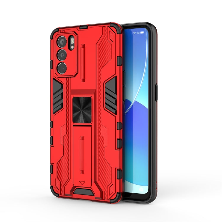 For OPPO Reno6 Pro 5G Supersonic PC + TPU Shock-proof Protective Case with Holder