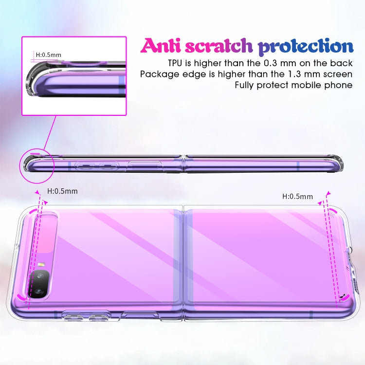 For Samsung Galaxy Z Flip Simple All-inclusive Clear Crystal PC +TPU Shockproof Case