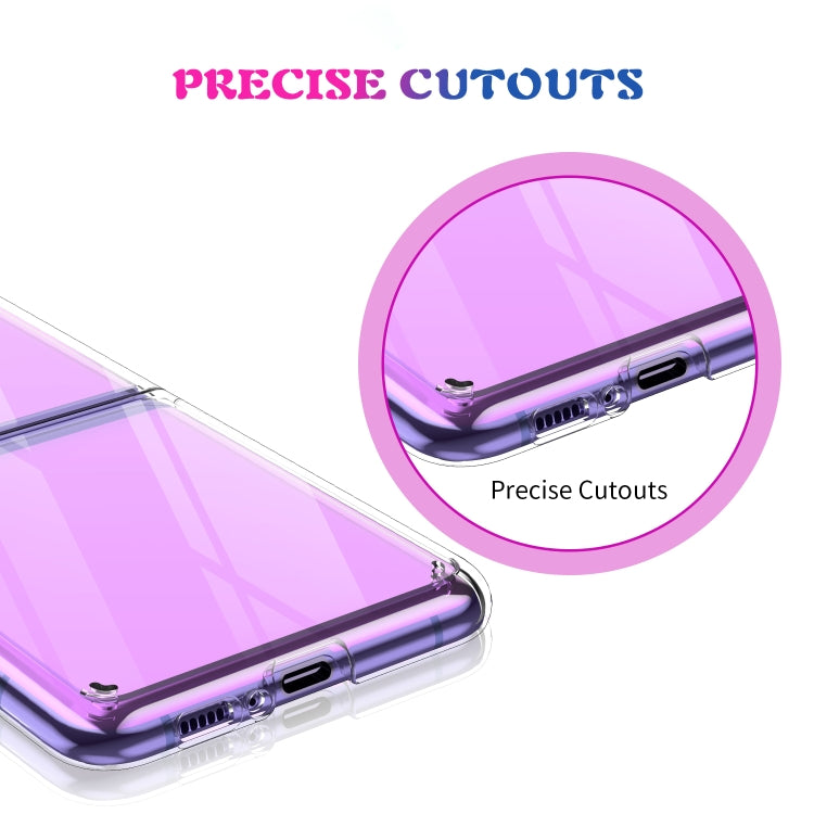 For Samsung Galaxy Z Flip Simple All-inclusive Clear Crystal PC +TPU Shockproof Case