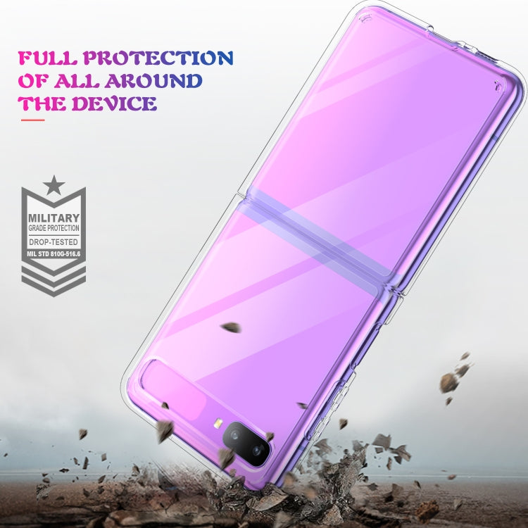 For Samsung Galaxy Z Flip Simple All-inclusive Clear Crystal PC +TPU Shockproof Case