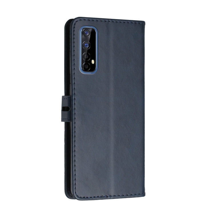 For Realme 7 Asia / Realme 7 Global Stitching Style 2-Color Cow Texture Horizontal Flip PU Leather Case with Holder & Card Slot & Lanyard
