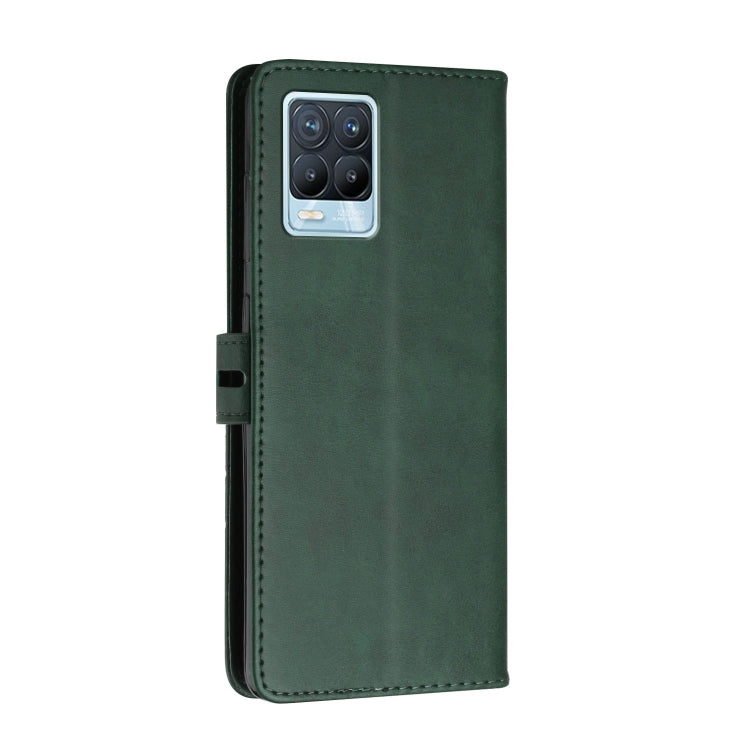 For Realme 8 / 8 Pro Stitching Style 2-Color Cow Texture Horizontal Flip PU Leather Case with Holder & Card Slot & Lanyard