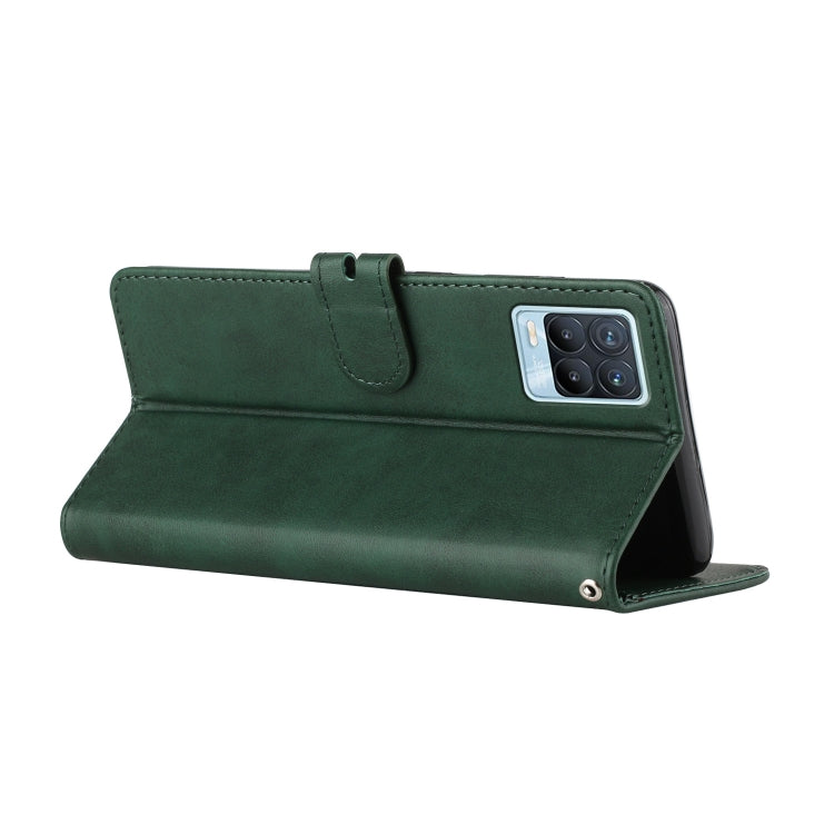 For Realme 8 / 8 Pro Stitching Style 2-Color Cow Texture Horizontal Flip PU Leather Case with Holder & Card Slot & Lanyard