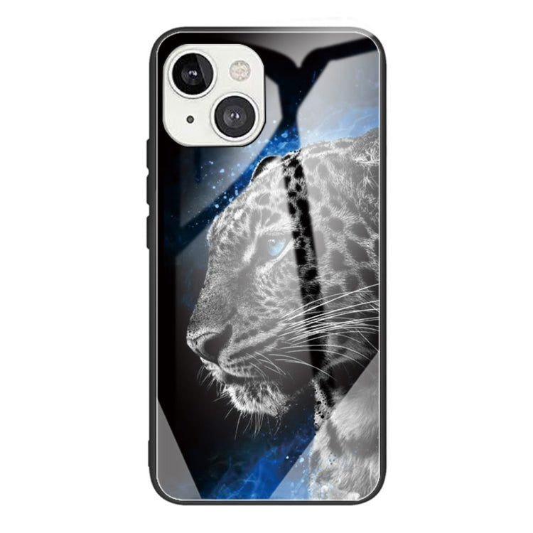 For iPhone 13 Tempered Glass + TPU Border Protective Case