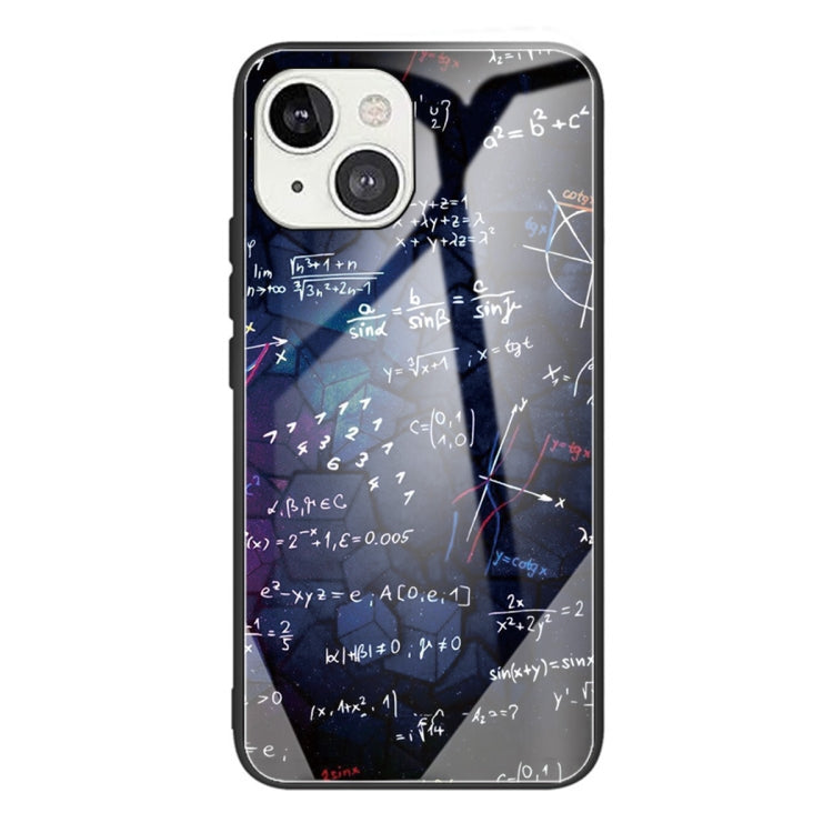 For iPhone 13 mini Tempered Glass + TPU Border Protective Case