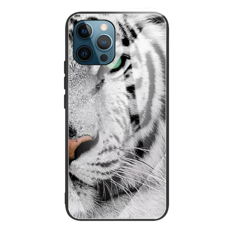 For iPhone 13 Pro Tempered Glass + TPU Border Protective Case