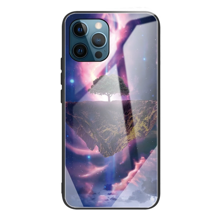 For iPhone 13 Pro Tempered Glass + TPU Border Protective Case