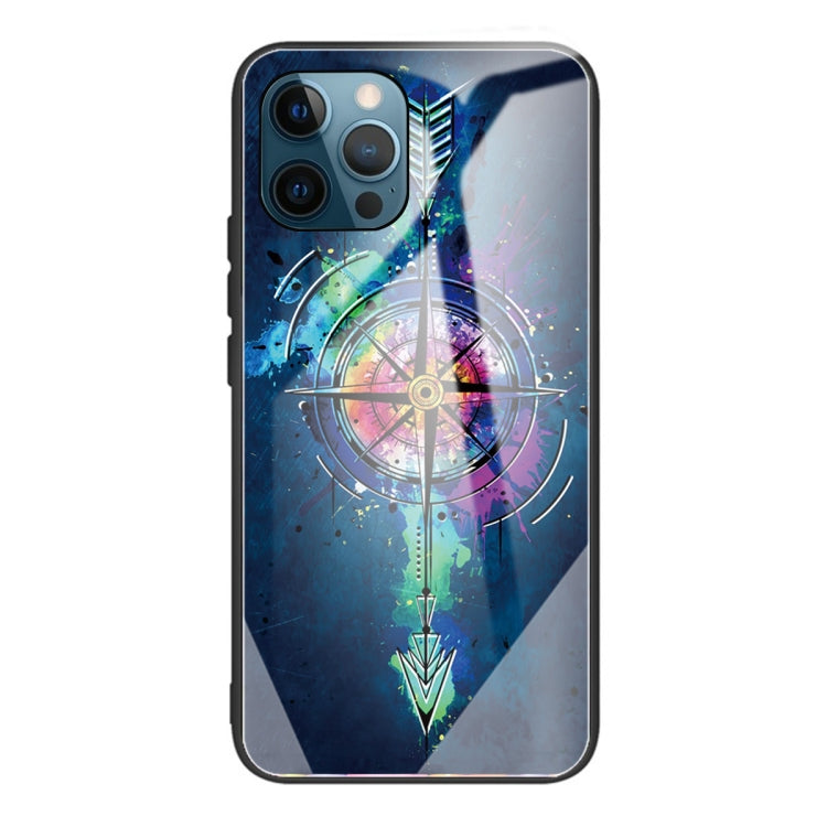 For iPhone 13 Pro Tempered Glass + TPU Border Protective Case