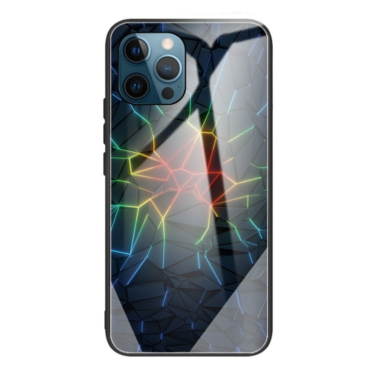 For iPhone 13 Pro Tempered Glass + TPU Border Protective Case