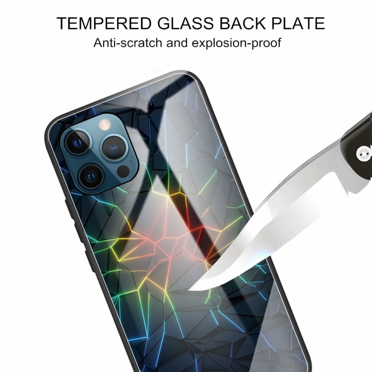 For iPhone 13 Pro Tempered Glass + TPU Border Protective Case