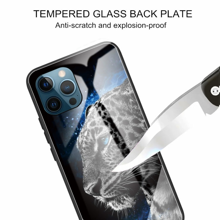 For iPhone 13 Pro Tempered Glass + TPU Border Protective Case
