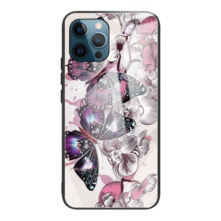 For iPhone 13 Pro Tempered Glass + TPU Border Protective Case