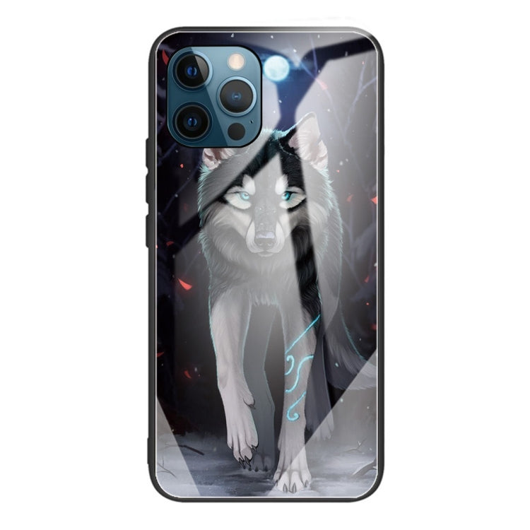 For iPhone 13 Pro Max Tempered Glass + TPU Border Protective Case