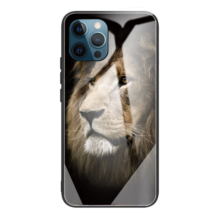 For iPhone 13 Pro Max Tempered Glass + TPU Border Protective Case
