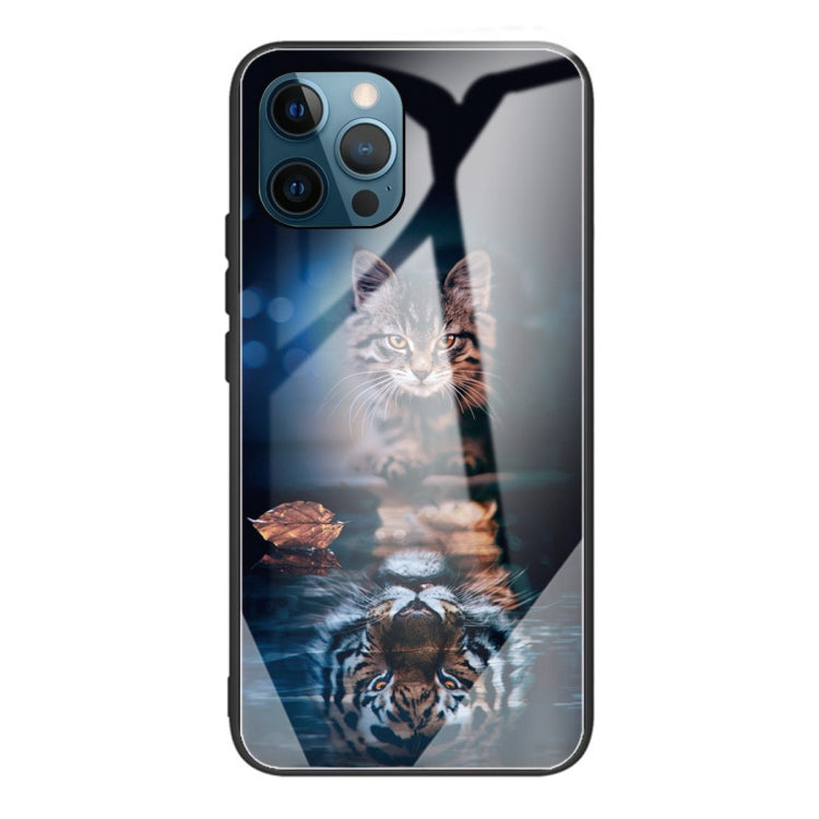 For iPhone 13 Pro Max Tempered Glass + TPU Border Protective Case