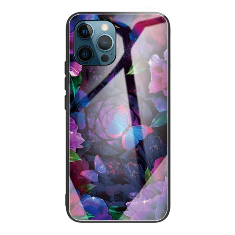 For iPhone 13 Pro Max Tempered Glass + TPU Border Protective Case