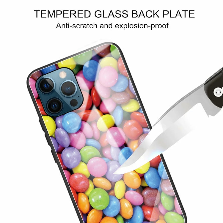 For iPhone 13 Pro Max Tempered Glass + TPU Border Protective Case