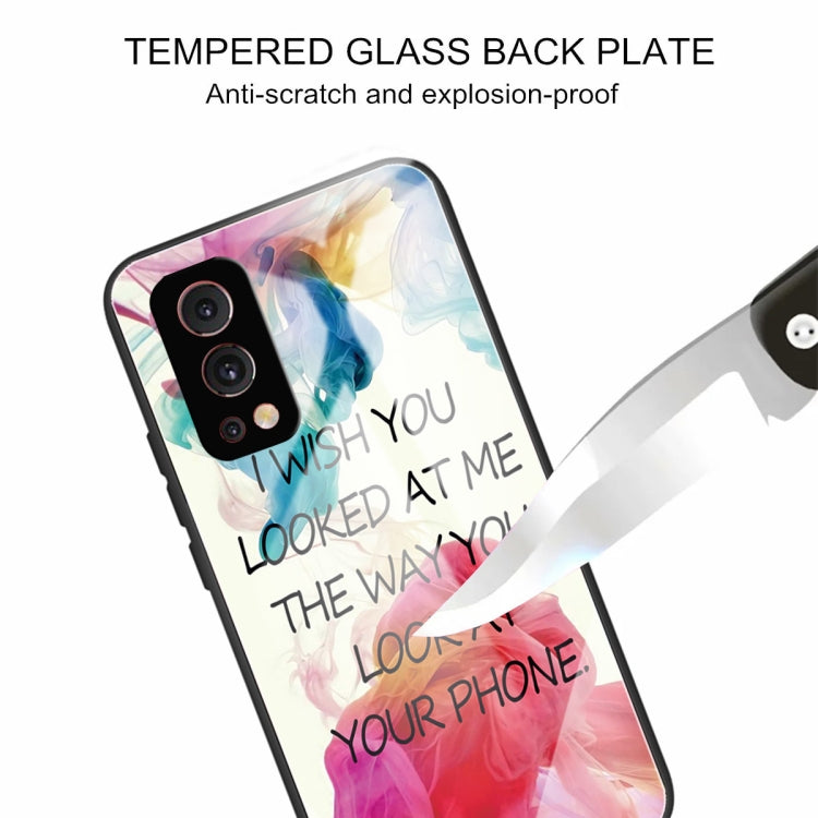 Tempered Glass + TPU Border Protective Case For OnePlus Nord 2 5G