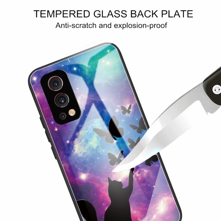 Tempered Glass + TPU Border Protective Case For OnePlus Nord 2 5G