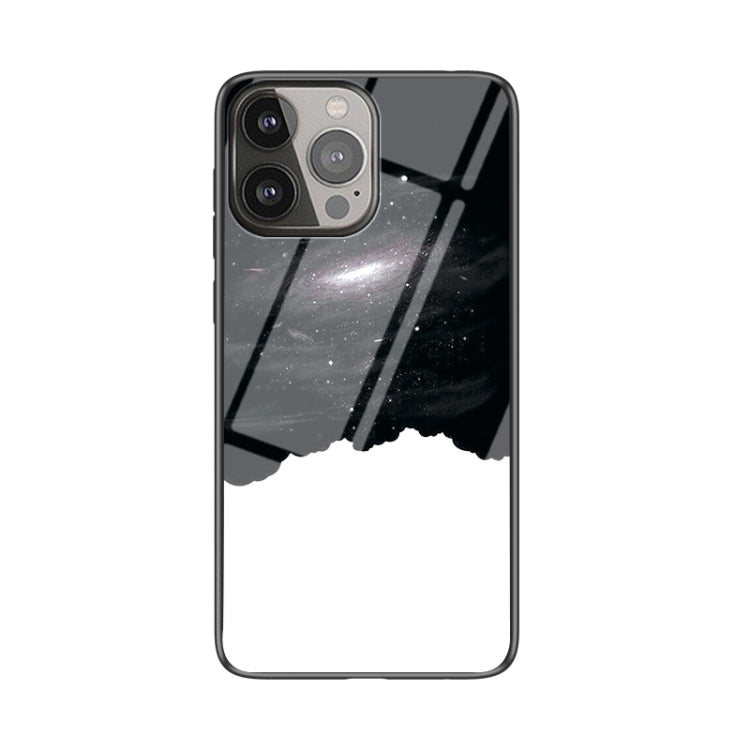 For iPhone 13 Pro Max Starry Sky Pattern Tempered Glass + TPU Shockproof Protective Case