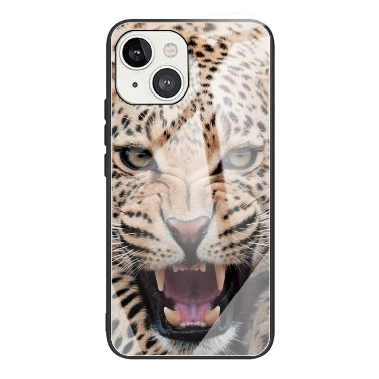 For iPhone 13 mini Colorful Painted Glass Shockproof Protective Case